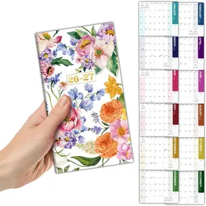 2026-2027 Pocket Planner - 2 Year Pocket Calendar 2026-2027 for Purse, 2 Pack Monthly Planner, Jan 2026 - Dec 2027, 6.5" x 3.5", 24 Months, Printed Colorful Tabs, Notes, Holidays