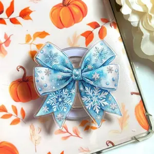 Blue Bow Magsafe Phone Grip, Mangetic Popsocket, E Reader Grip Kindle Accessories, Girly Phone Holder