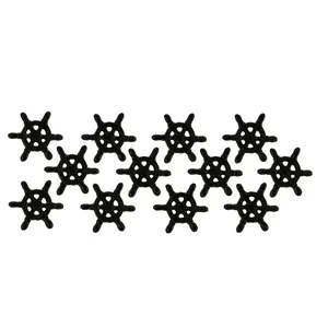Dark Brown Cast Iron Nautical Ship Wheel Drawer Pulls or Cabinet Knobs Set of 12