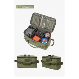 Outdoor Camping Storage Bag Large Capacity Ground Nail Tool Bag Gas Canister Picnic Cookware Utensils Kit Bag