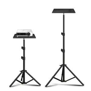 Projector Stand with Tray, Adjustable Folding Tripod, Desktop Laptop Holder, Floor Mount, Storage Rack, Home Office Essentials