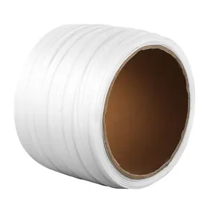 VEVOR Packaging Woven Cord Strapping Roll, 660' Lengthx 1/2 Widthx 0.03 Thickness, 882 lbs Breaking Strength, Heavy Duty Banding Pallet Strap Coil, Portable Strong Banding Packing Straps, White