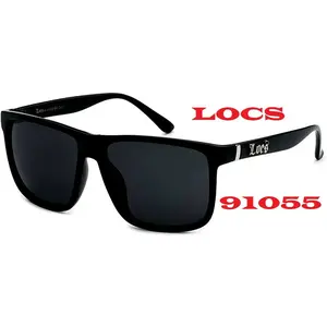 Locs Oversize Gangster Glasses Men Dark Lens Flat Top Large Black OG Sunglasses Does not apply