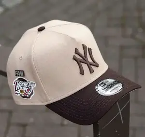 New York NY Snapback Hat for Men Women – Classic Beige Brown Baseball Cap with Adjustable Fit, Premium Embroidered Logo, Lightweight Breathable Material for Streetwear, Outdoor Activities, Travel, and Everyday Casual Fashion Style