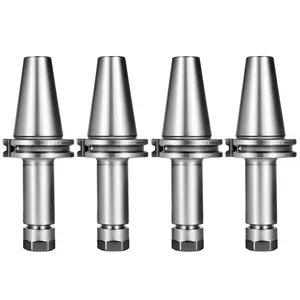 【fathersdaygift】VEVOR 4Pcs CAT40 Tool Holder ER16 Collet Chuck Set length 100mm Chuck Tool Holder Set Mill Holder for CNC Engraving Machine Milling Lathe(4Pcs CAT40 ER16 100mm)