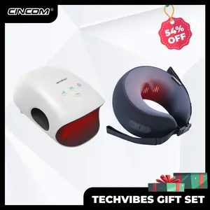 CINCOM Ultimate Relaxation Gift Set: Hot-Selling Hand Massager & U-Shape Neck Massager, A Thoughtful Bundle for Christmas & Holidays