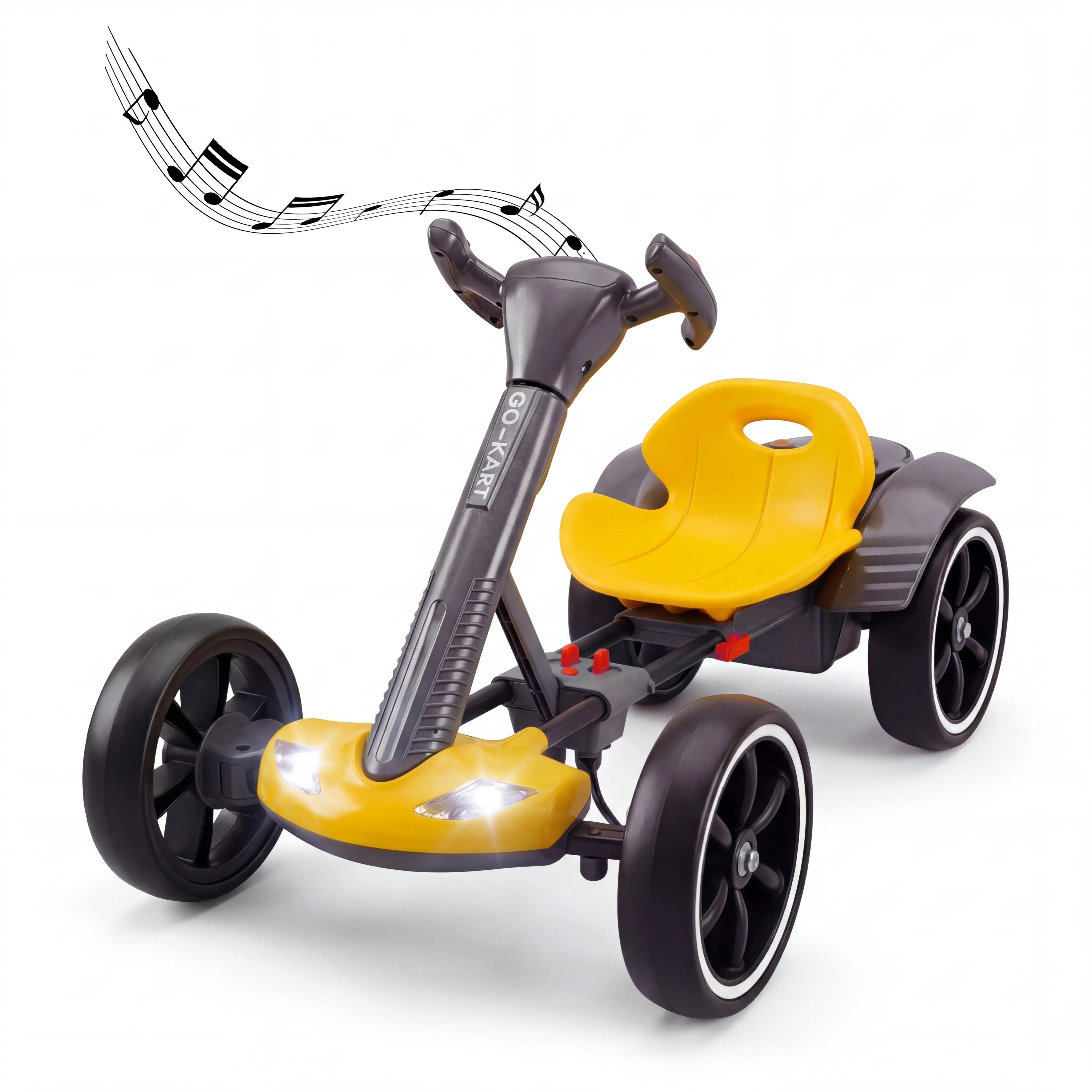 Foldable electric toy go-kart, suitable for children aged 2-4, outdoor electric rocking car for boys and girls, with pedals, dual-speed electric go-kart. Ride On Car Trike Bike go kart