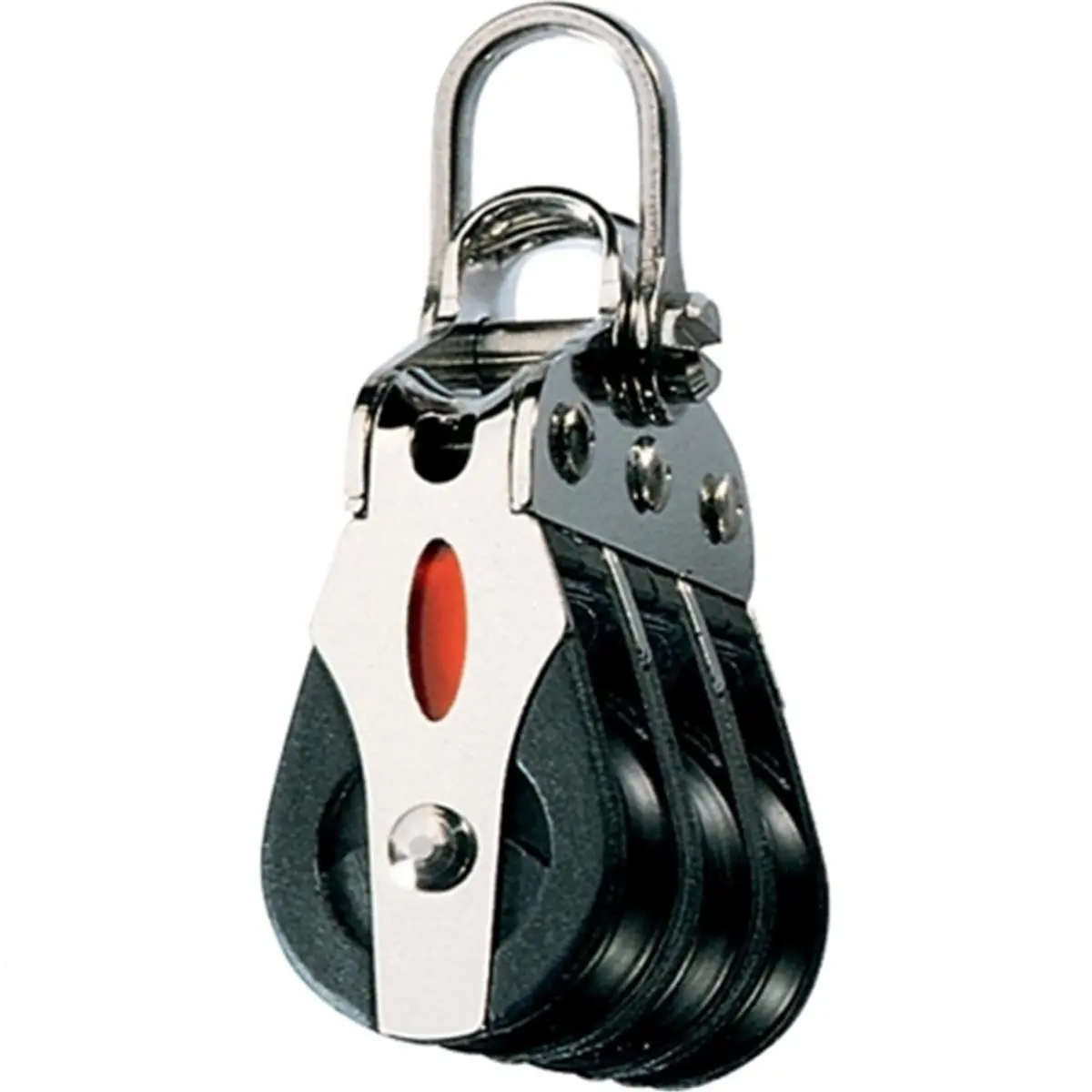 212 MAIN Ronstan Series 20 Triple Ball Bearing Block, 20mm Acetal Sheave, Low Friction, 2-Axis Shackle Head, UV Stable for Dinghy Lines