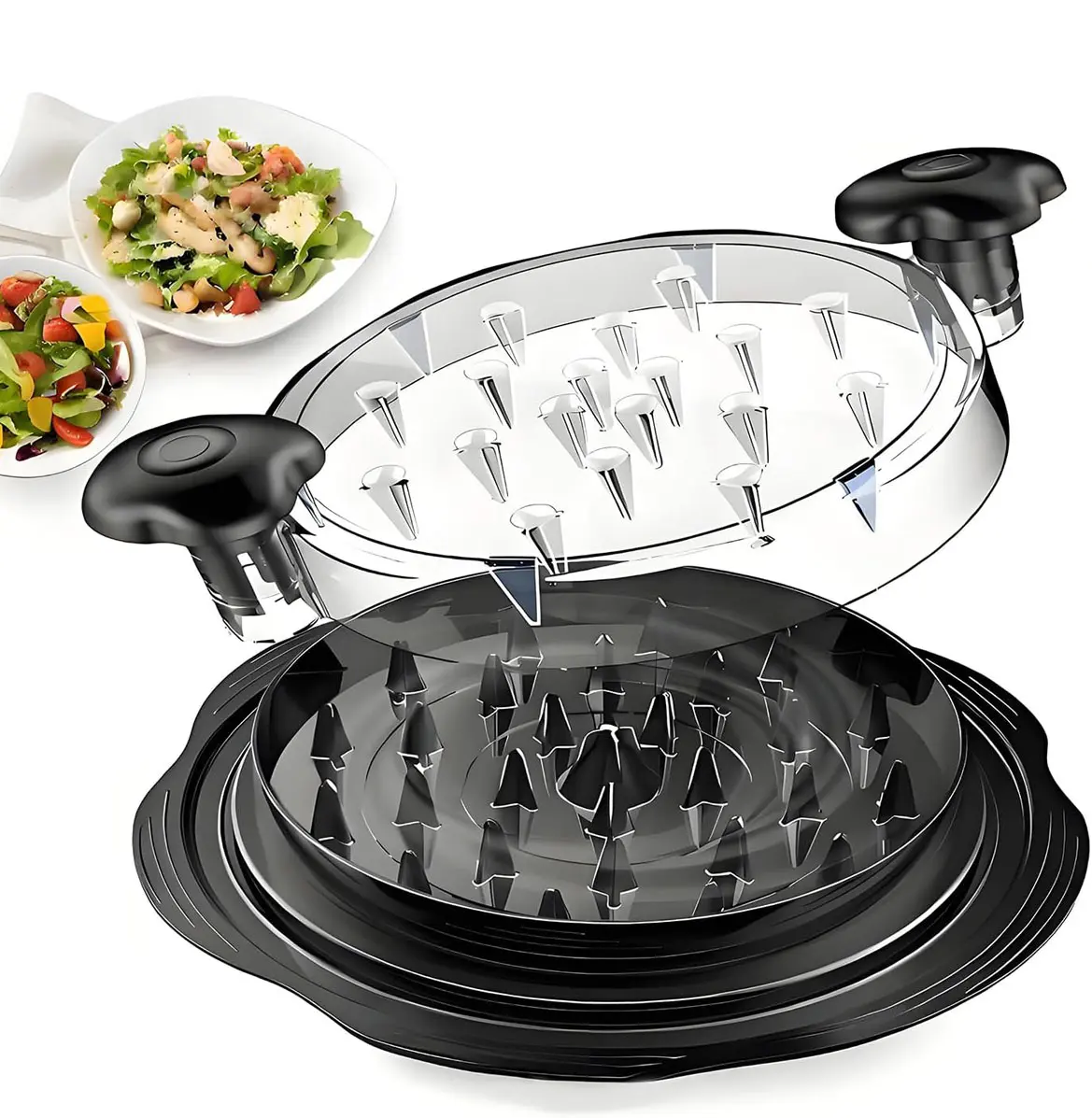 Chicken Shredder With Tray – Fast And Convenient Meat Grinder, Suitable For Shredding Chicken, Pork, Or Beef, Non-Slip Base, Dishwasher Safe – Manual Bbq Tool For Shredding Chicken In The Kitchen ... product