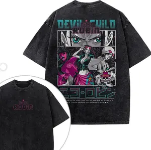 Nico Robin Shirt, One Piece Shirt, Retro Nico Robin Graphic T-Shirt One Piece Fan Merch, Anime Clothing, Vintage Nico Robin Bootleg Apparel Unisex Cotton Crewneck T-Shirt Menswear Womenswear Streetwear Top