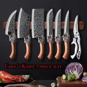 quality  knives Thickened Stainless Steel Chef's Knife 7-piece set  professional kitchen knife set  suitable for home use  restaurant use  multi- combination. high  end  knives multi-functional knife hand  forged  knife self  sharpening
