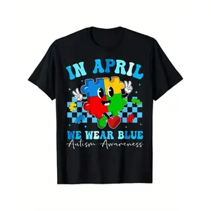 Autism Awareness Month T Shirt Celebrating Autism Through Blue Attire wind breaker world tshirts book merch