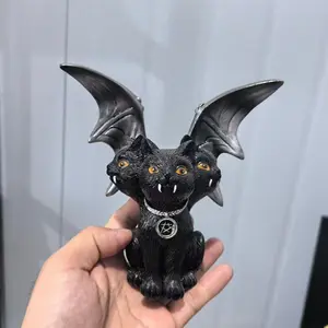 Halloween Cat Decoration, Cute Devil Design Funny Home Decor for Bedroom Living Room Dining Table TV Cabinet Shelf, Perfect Halloween Gift Idea, Cute Collectible Figurines