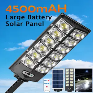 504 LED Ultra-Bright Solar 6500K Solar Street Light Outdoor,Dusk to Dawn, and Adjustable - Perfect Sensor Security Wall Lamp for Garden Yard Porch Decor IP65 Waterproof Remote Control Solar Lights Outdoor Mounted Light