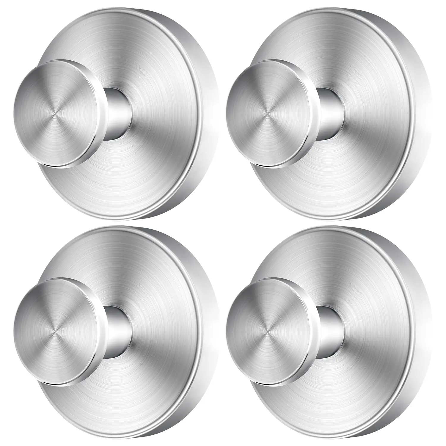 2026 Upgraded 4 Pack Drill-Free Suction Cup Hooks, Stainless Steel Suction Cup Hooks for Shower, Mirror, Wall, Bathroom, Glass, Hanging Towels