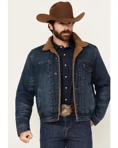 Blue Ranchwear Men's Clay Sherpa Lined Denim Jacket - Brfa24o11-Ind