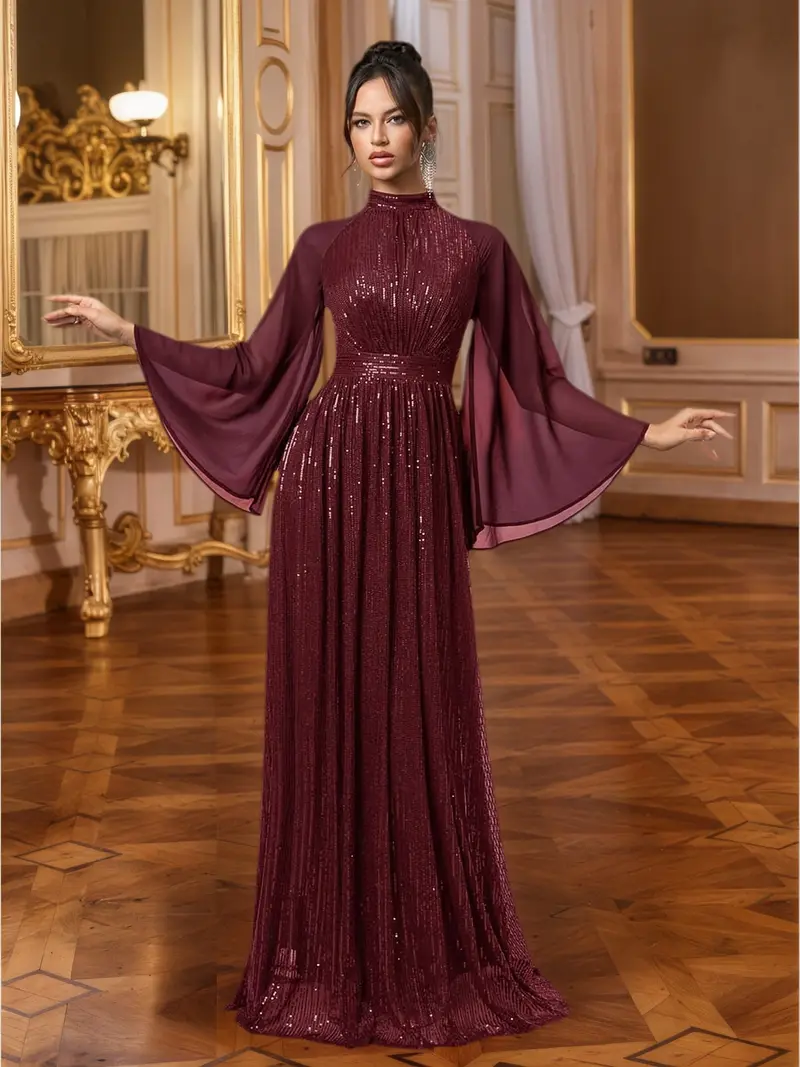 long gown dresses with sleeves - TikTok Shop long gown dresses with sleeves - TikTok Shop