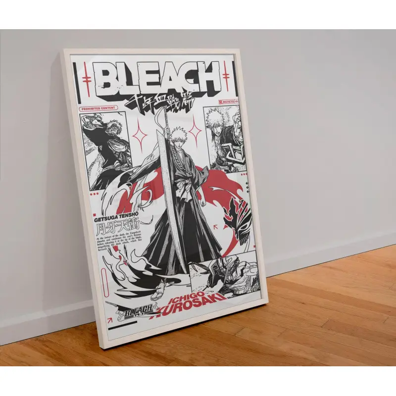 Ichigo Kurosaki Bleach 1000-Year Blood War Unframed Poster, Anime Wall Art Print Decoration for Living Room, Vintage Bedroom, Anime Room Decor wall decor posters