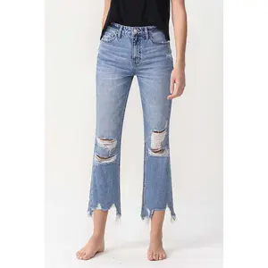 Lovervet High Rise Distressed Straight Jeans