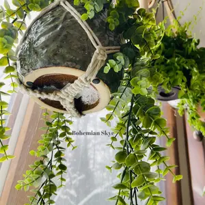 No tassel macrame plant hanger minimalist boho decor Valentine’s Day gift plant mom