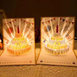 3D Musical Birthday Card with LED Lights - Up Surprise Gift for Special Ones 3D Musical Birthday Card with LED Lights - Up Surprise Gift for Special Ones