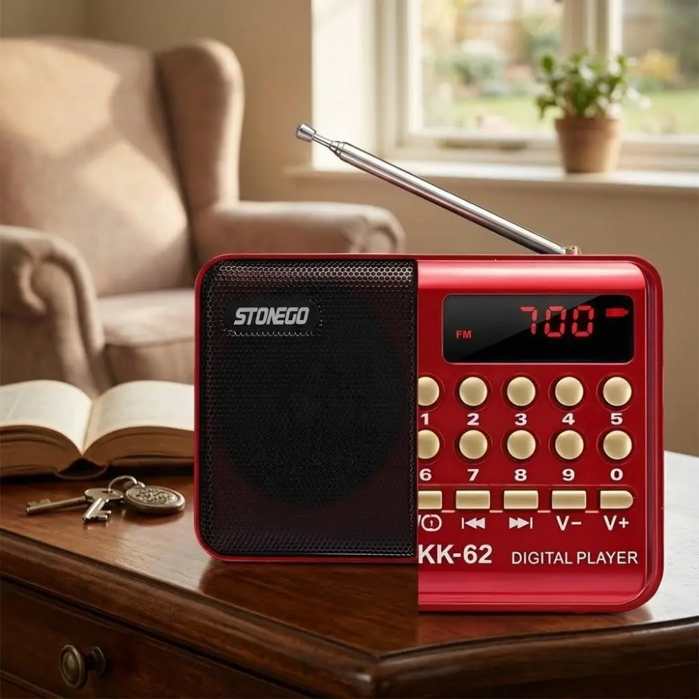 Portable Bluetooth MP3 Player with FM Radio, USB/TF Playback, Hi-Fi Stereo Sound. Rechargeable, Long Battery Life, Compact for Sports, Travel, Daily Use. Supports Multiple Audio Formats, Lightweight & Fashionable Music Player.