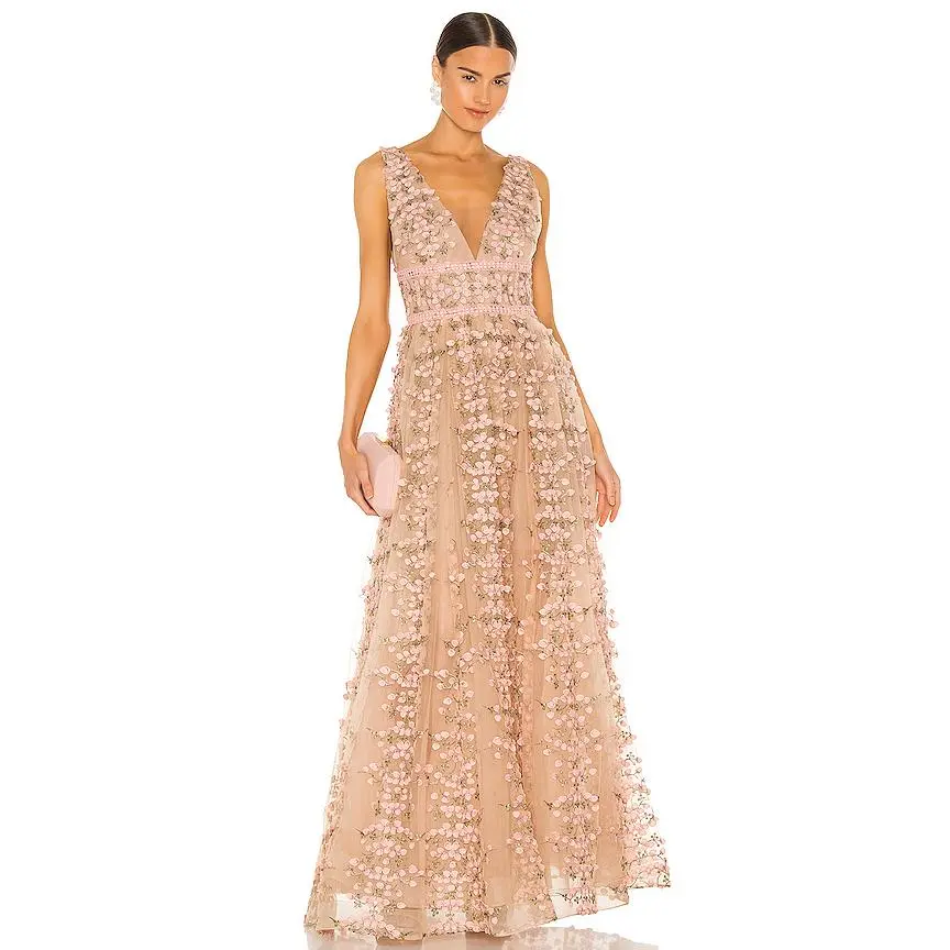 Bronx and Banco Megan Maxi Dress in Rose