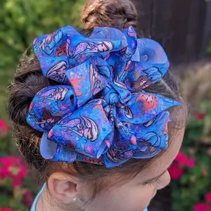 Lrc Deep Sea Friends Print, 2in1 Stackable Ribbon Hair Bow