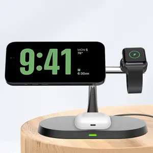 3 in 1 Magnetic Wireless Charger, Multifunctional Fast Charging Station, Wireless Charging Stand for iPhone 17 16 15 14 13 12 Apple Watch Ultra 11 10 9 8 SE 7 6 5 4 3 2 Airpods Pro 4 3 2 summerwins