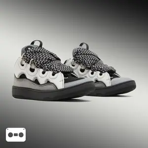 #Lanvin #Curb ##Sneakers #White #Anthracite