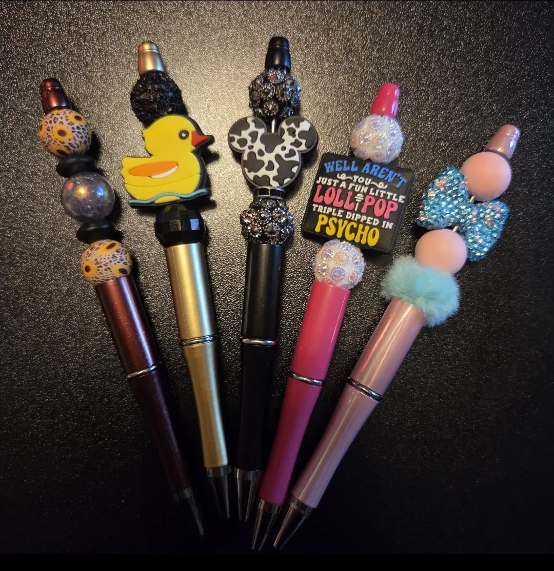 Custom Focal Pens with Unique Designs and Colorful Beads for Personalized Writing
