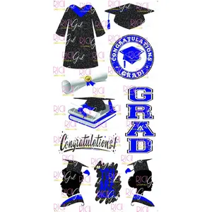 Graduation Flair BLACK Yard Card (Available in Glitter & Plain)