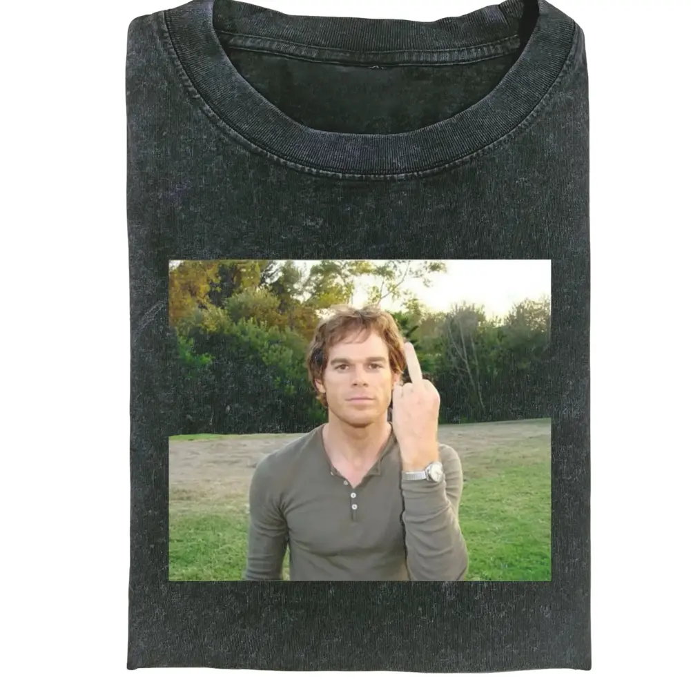 Dexter Morgan Middlee Finger T-Shirt, Bay Harbor Butcher Shirt, Funny Dexter Meme Shirt, Morgan Graphic 90s Tee