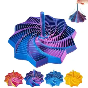 3D printed sensory-enhancing clown star model, visual illusion hexagon rotating spiral ornament, geometric design rotating screw, creative visual toy, desktop stress relief decoration, New Year and birthday office gift