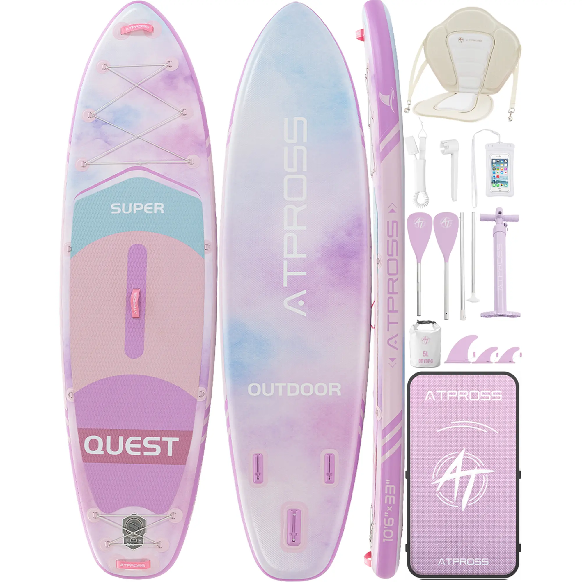 Gradient purple/kayak seat