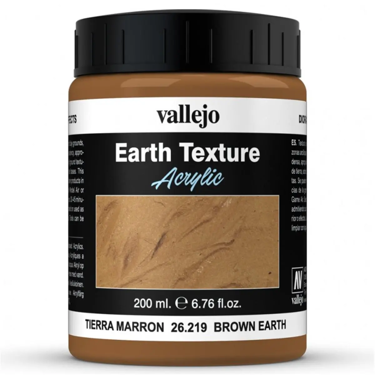 212 MAIN 200ml Acrylic Paint - Acrylicos Vallejo Diorama Effects Brown Earth Texture Paint, Art Materials, Art Painting Supplies, Crafting Supplies for Office & School Educational Stationery
