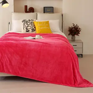 Cozy Elegance 104 x 90 Fleece Bed Blankets King Size Throw 240GSM Soft Lightweight Plush Fuzzy Cozy Luxury Blanket Polyester for Comfortable Nights Solid Color