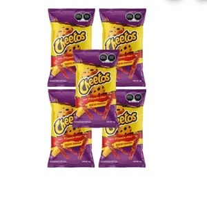 5-Pack Sabritas Cheetos Xtra Flamin’ Hot Big Bag, Queso Chile Limon Mexican Snack Lemon Chilli Crispy Spicy chee