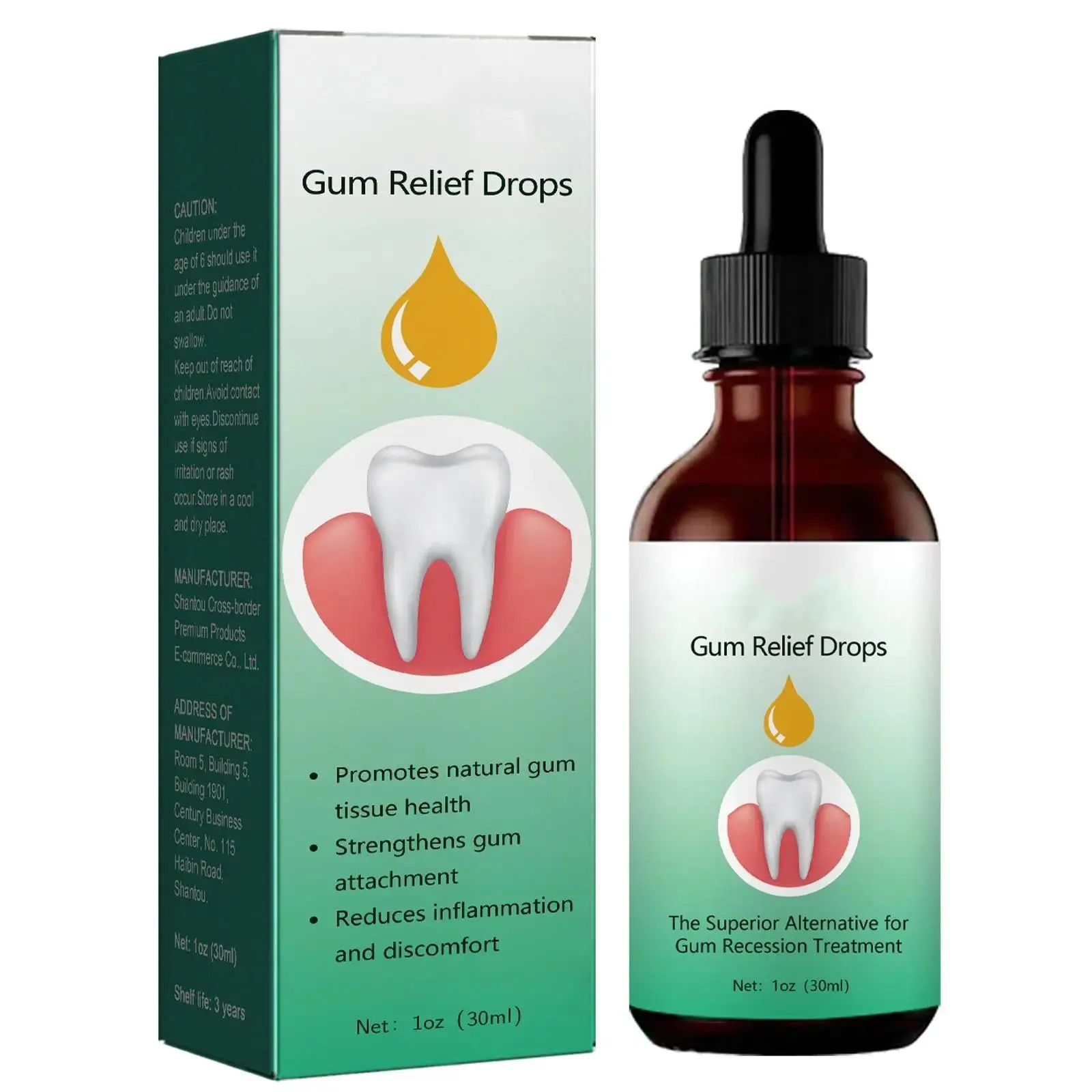 DentiZen Gum Care Drops with Dropper - 30ml Natural Oil Pulling Mouthwash for Mouthwash Gum Health, Fresh Breath, Daily Oral Support (Beauty & Personal Care), Natural Mouthwash