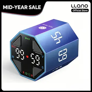 DealsForYouDays Ticktime Pomodoro Timer Cube, Productivity Timer, Pause & Resume, Silent & Adjustable Sound Alert, for ADHD, Task, Work, Study, 3/5/10/15/25/30min & Custom Countdown Portable