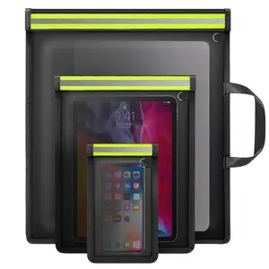 Faraday Bags for Phones, 3 Pack Faraday Bags EMP Proof for Laptops, Tablets and Car Keys, Faraday Key Fob Protector with Reflective Strip for Anti-Theft Anti-Tracking Emp Bags for Electronics Faraday Pouch Emp Proof Bag Rfid bag Faraday cases for Car Key