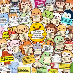 Emotional Support Animal Stickers – Inspirational, Waterproof, Uplifting Gifts for Her, Him, Coworkers & More