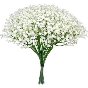 30 Pcs Baby Breath Artificial Flowers - Babies Breath Flowers Artificial Bulk Faux Flowers Bouquet White Flores Greenery Real Touch Fake Flowers Arrangements Wedding Centerpieces Tables Decorations Decorative Ornaments flower bouquets