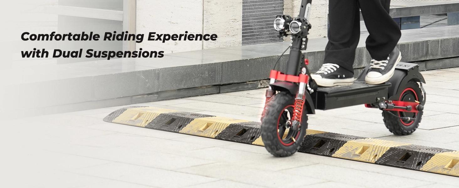 Vortex X Pro Off-Road Electric Scooter for Adults 2000W/1000W Dual Motor 38/28MPH Top Speed 50 Miles Long Range 10" Off-Road Pneumatic Tires Turn Signals Dual Braking APP Control Foldable E-Scooter, 48V15Ah Handlebar