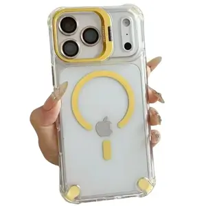StartU MagSafe Clear Case for iPhone 17 Pro Max / 16 / 15 / 14 / 13 / 12, Camera Lens Protector & Kickstand, Military Drop Protection, Strong Magnetic Charging, Anti-Yellow Slim Cover