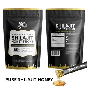 True Nutra Pure Himalayan Shilajit Honey Sticks with Raw Organic Honey Fulvic Acid, 85+ Essential Minerals - Long Lasting - Fast Absorbing - 10 Sticks