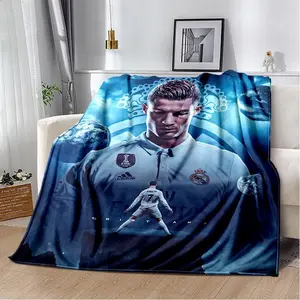 Cristiano Ronaldo Blanket  CR7 Soft Flannel Blanket Football Fans Gifts Suitable For Sofa Beds Living Rooms Suitable For Children And Adults Birthday Gifts Holiday Party Home Decoration Halloween Blanket Christmas Blanket