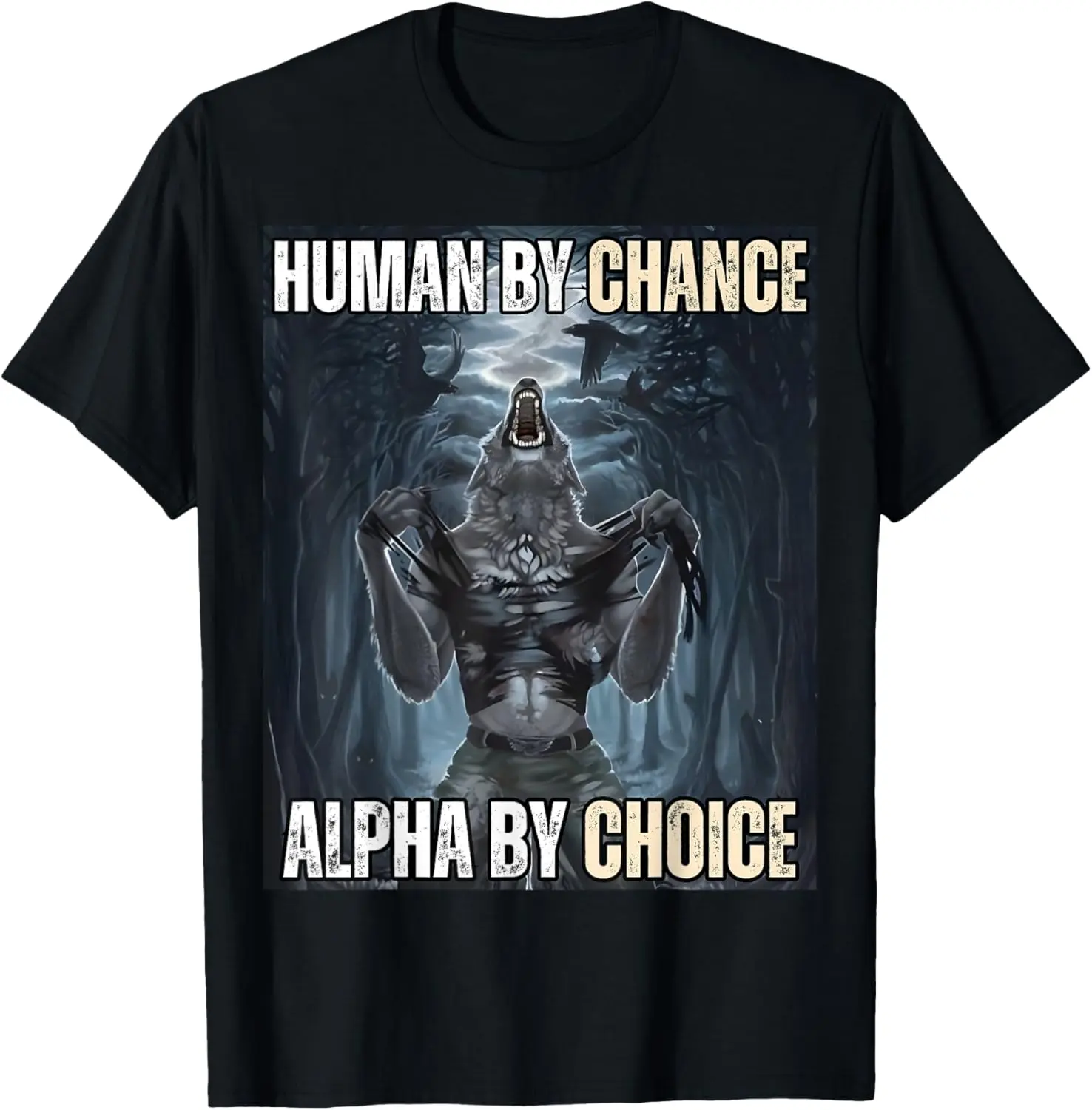 Men's Funny 'Alpha By Choice' Graphic T-shirt, 100% Cotton Alternative Style Shortsleeve Menswear Top, Funny T-Shirts Meme, Meme Shirts