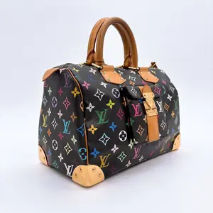 Pre-owned Louis Vuitton canvas Tote Bags Monogram Multicolor Speedy 30 Black