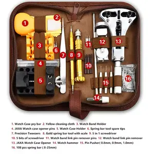 72/168pcs Watchmaker Watch Repair Tools Kit, Case Remover Opener Bar Set, Convenience Clock Tool